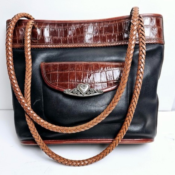 Brighton Handbags - Brighton Black and Brown Tote Bag